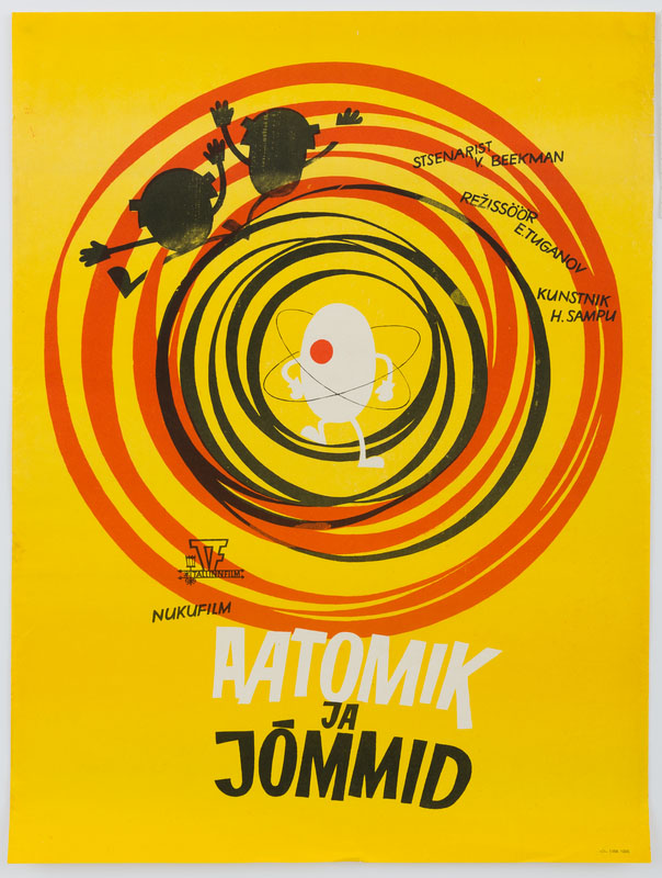 Multifilmi Aatomik ja jõmmid reklaamplakat (1971) - Kunstnik Heino Sampu
